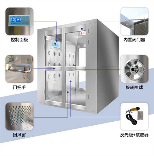 承德304不锈钢单人单吹风淋室